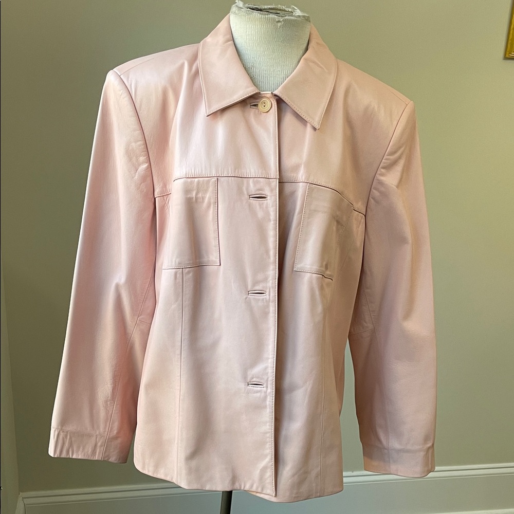 Talbots Blush Leather Jacket